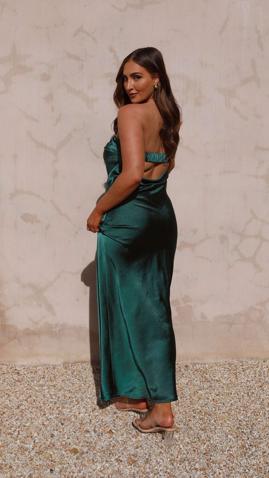 Thesa - Sleeveless Satin Dress