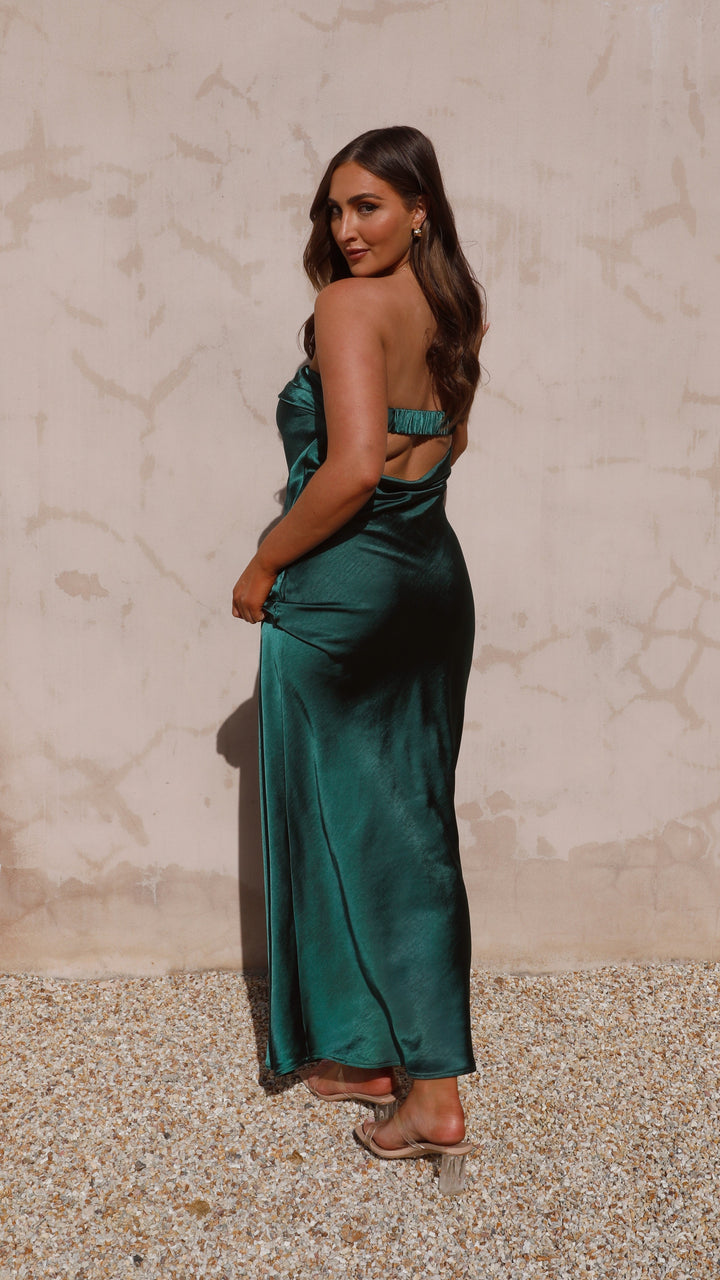 Thesa - Sleeveless Satin Dress
