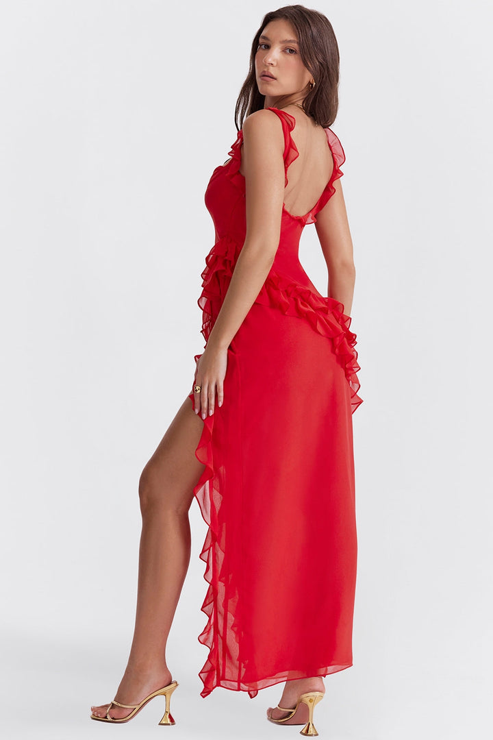 Dalia - Long Dress With Ruffles