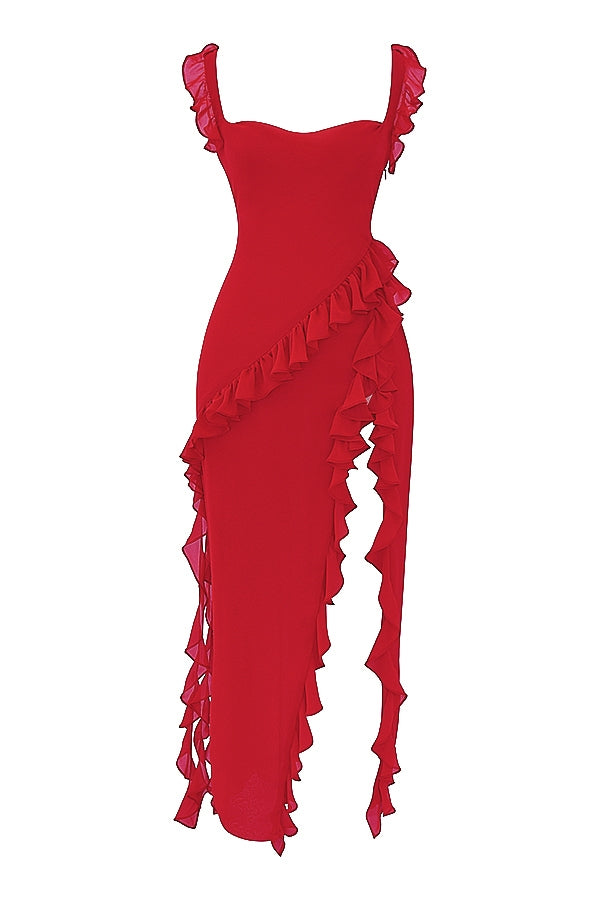 Dalia - Long Dress With Ruffles